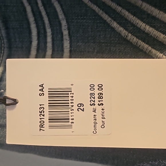 7 for all Mankind Dojo Jean Trouser 29 NWT - Picture 3 of 4